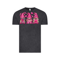 Vintage Black Breast Cancer Gnomes Vintage Tee - texasbilliewilder