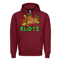 Burgundy Elote corn sombrero lime and  cactus Zipper Hoodie - AdoDesignShop