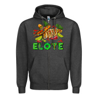 Charcoal Heather Elote corn sombrero lime and  cactus Zipper Hoodie - AdoDesignShop