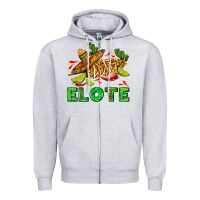 Heather Grey Elote corn sombrero lime and  cactus Zipper Hoodie - AdoDesignShop