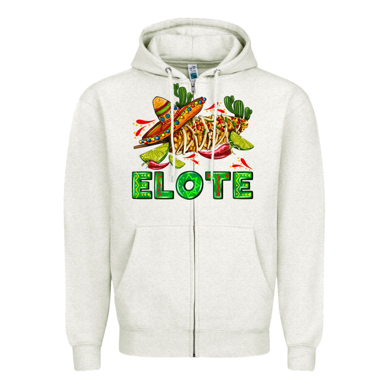 Elote Corn Sombrero Lime And  Cactus Zipper Hoodie by AdoDesignShop | Teevron