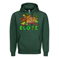 Sports Green Elote corn sombrero lime and  cactus Zipper Hoodie - AdoDesignShop