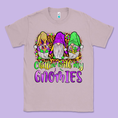 Mardi Gras Chillin' With My Gnomies Classic Tee Designed By Jahusdesignshop