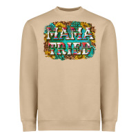 Mushroom western mama tried with sunflowers and gemstone Heavyweight Sweatshirt - texasbilliewilder