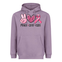 Lavender peace love cure breast cancer Heavyweight Hoodie - MaliasSmallBusiness