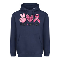 Navy peace love cure breast cancer Heavyweight Hoodie - MaliasSmallBusiness