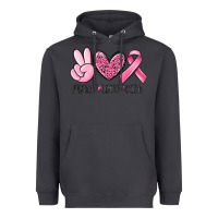 Smoke peace love cure breast cancer Heavyweight Hoodie - MaliasSmallBusiness
