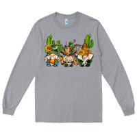 Heather Grey western gnomes with cactus Long Sleeve Tee - AdoDesignShop