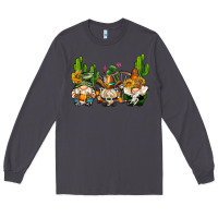 Smoke western gnomes with cactus Long Sleeve Tee - AdoDesignShop