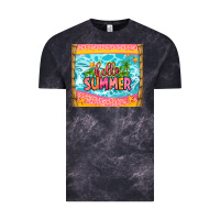 Cloud Black hello summer Vintage Tee - Zillion Design Studio