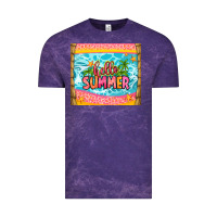 Cloud Purple hello summer Vintage Tee - Zillion Design Studio