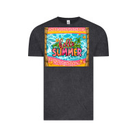 Vintage Black hello summer Vintage Tee - Zillion Design Studio