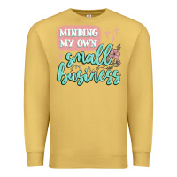 Antique Gold minding my own small business Premium Sweatshirt - MaliasSmallBusiness
