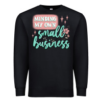 Black minding my own small business Premium Sweatshirt - MaliasSmallBusiness