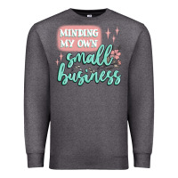 Charcoal Heather minding my own small business Premium Sweatshirt - MaliasSmallBusiness