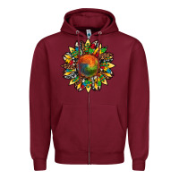 Burgundy autism awareness cowhide leopard sunflower Zipper Hoodie - Artiststas