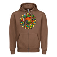 Chestnut autism awareness cowhide leopard sunflower Zipper Hoodie - Artiststas
