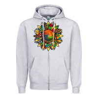 Heather Grey autism awareness cowhide leopard sunflower Zipper Hoodie - Artiststas