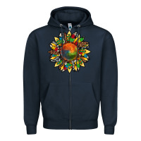 Navy autism awareness cowhide leopard sunflower Zipper Hoodie - Artiststas