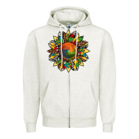 Oatmeal Heather autism awareness cowhide leopard sunflower Zipper Hoodie - Artiststas