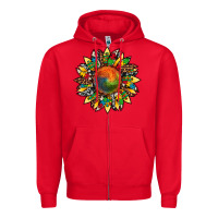 Red autism awareness cowhide leopard sunflower Zipper Hoodie - Artiststas