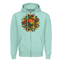 Seafoam autism awareness cowhide leopard sunflower Zipper Hoodie - Artiststas
