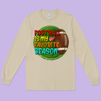 Football Is My Favorite Season Long Sleeve Tee Designed By Bundleandbundleshop
