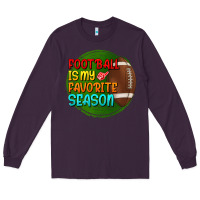 Plum football is my favorite season Long Sleeve Tee - BundleAndBundleShop