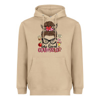Mushroom messy bun one loved counselor Heavyweight Hoodie - MaliasSmallBusiness