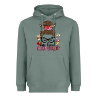 Sage messy bun one loved counselor Heavyweight Hoodie - MaliasSmallBusiness