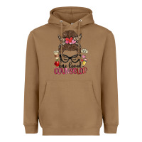 Toasted Coconut messy bun one loved counselor Heavyweight Hoodie - MaliasSmallBusiness