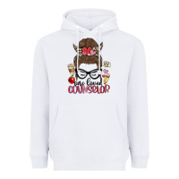 White messy bun one loved counselor Heavyweight Hoodie - MaliasSmallBusiness