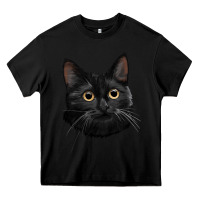 Black Bombay Cat Face Heavy Core Tee - LillyAllenDesigns