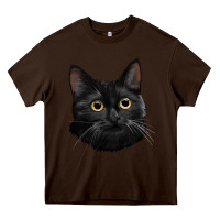 Chocolate Brown Bombay Cat Face Heavy Core Tee - LillyAllenDesigns