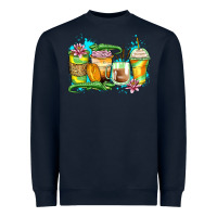 Navy alligator coffee cups Heavyweight Sweatshirt - Zillion Design Studio