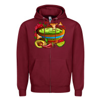 Burgundy guacamole Zipper Hoodie - AdoDesignShop