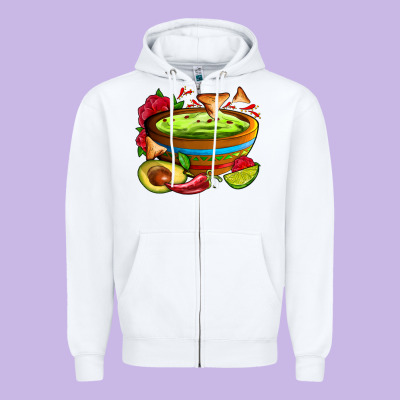 Guacamole Zipper Hoodie Designed By Adodesignshop