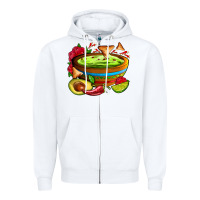 White guacamole Zipper Hoodie - AdoDesignShop