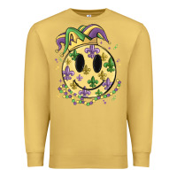 Antique Gold smiley face mardi gras Premium Sweatshirt - MaliasSmallBusiness