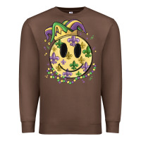 Chestnut smiley face mardi gras Premium Sweatshirt - MaliasSmallBusiness