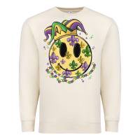 Sandshell smiley face mardi gras Premium Sweatshirt - MaliasSmallBusiness