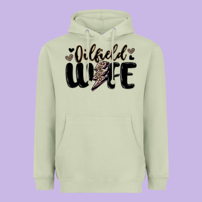 Oilfield Wife Heavyweight Hoodie Designed By Maliassmallbusiness
