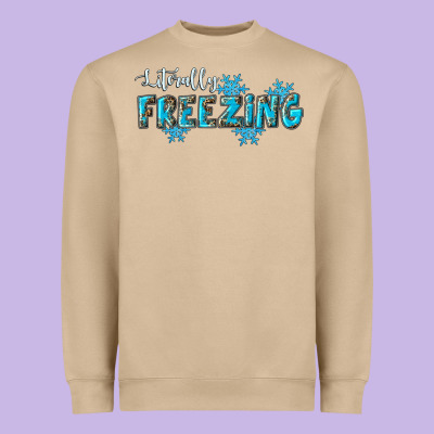 Literally Freezing Winter Heavyweight Sweatshirt Designed By Ranaportraitstore