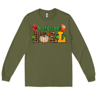 Army Green welcome fall Long Sleeve Tee - AdoDesignShop