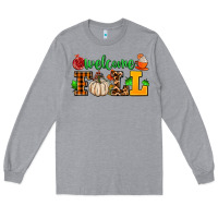 Heather Grey welcome fall Long Sleeve Tee - AdoDesignShop