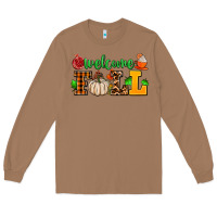 Toasted Coconut welcome fall Long Sleeve Tee - AdoDesignShop