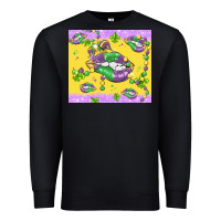Black mardi gras lips Premium Sweatshirt - MaliasSmallBusiness