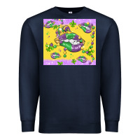 Navy mardi gras lips Premium Sweatshirt - MaliasSmallBusiness