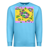 Ocean Blue mardi gras lips Premium Sweatshirt - MaliasSmallBusiness