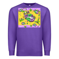 Purple mardi gras lips Premium Sweatshirt - MaliasSmallBusiness